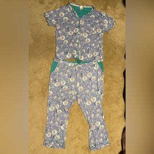 SOLD Munki Munki Dandelion Short Sleeve Pajama Set XXL